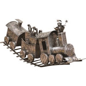 Transpac Metal 28 in. Bronze Christmas Festive Train - 1 of 3
