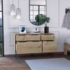 Depot E-Shop Double Dresser, Four Drawers, Superior Top, Hairpin Legs - 3 of 4