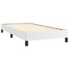 vidaXL Bed Frame White 39.4 in.x74.8 in. Twin Faux Leather - 4 of 4
