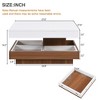 Mayeerty Square 360° Rotating Coffee Table with Three Detachable Tray - 4 of 4