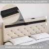 Bed Frame with Lights Headboard, Bed Frame with Fast-Charging USB Port, Upholstered Platform Bed Frame, No Box Spring Needed - 4 of 4