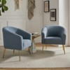 Set of 2 Vicenza Barrel Chair with Metal Legs | Karat Home - 2 of 4