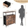 Costway 6-drawer Dresser 2-tier Fabric Storage Tower W/wooden Top Chest ...