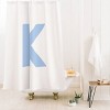 Deny Designs April Lane Art Block Monogram Shower Curtain - 2 of 3