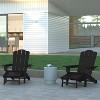 Emma and Oliver Adirondack Chair with Cup Holder and Pull Out Ottoman, All-Weather HDPE Indoor/Outdoor Lounge Chair - image 4 of 4