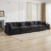 4-Seater Chenille Modular Straight Sectional Sofas with Double-Layer Cushions and Breathable Fabric - 3 of 4