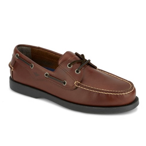 Dockers Mens Castaway Leather Casual Classic Boat Shoe Wide Widths Available Raisin Size 14 W