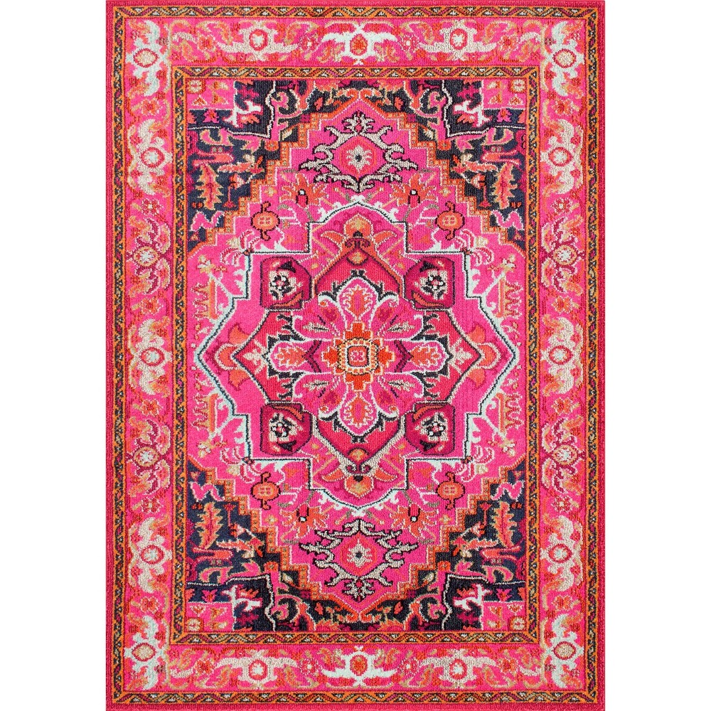 4'x6' Vintage Mackenzie Area Rug Pink - nuLOOM