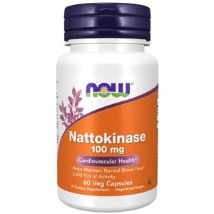 Nattokinase 100mg by Now Foods  -  60 VegCap - 1 of 3
