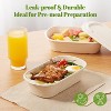 50-Pack 34oz Biodegradable Sugarcane Pulp Food Containers with Lids - 2 of 4