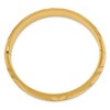 Black Bow Jewelry 14.5mm 14k Yellow Gold Florentine Engraved Hinged Bangle Bracelet, 8in - 2 of 4