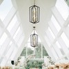 VYNXARIA 8 - Light Matte Black Lantern - Style Farmhouse Ceiling Lights, Tiered Metal Pendant Chandelier - 4 of 4