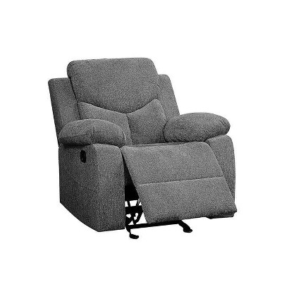 38" Kalen Active Sitting Chair Gray Chenille - Acme Furniture: Cotton Upholstery, Metal Frame, No Tools Assembly