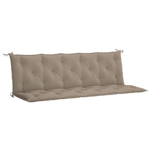 vidaXL Indoor/Outdoor Bench Cushions 2 pcs, Non-slip, Water-Repellent, Taupe 70.9"x19.7"x2.8" - 1 of 4