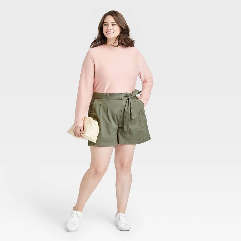 Women's High-Rise Pleat Front Shorts - A New Day™, 3 of 10