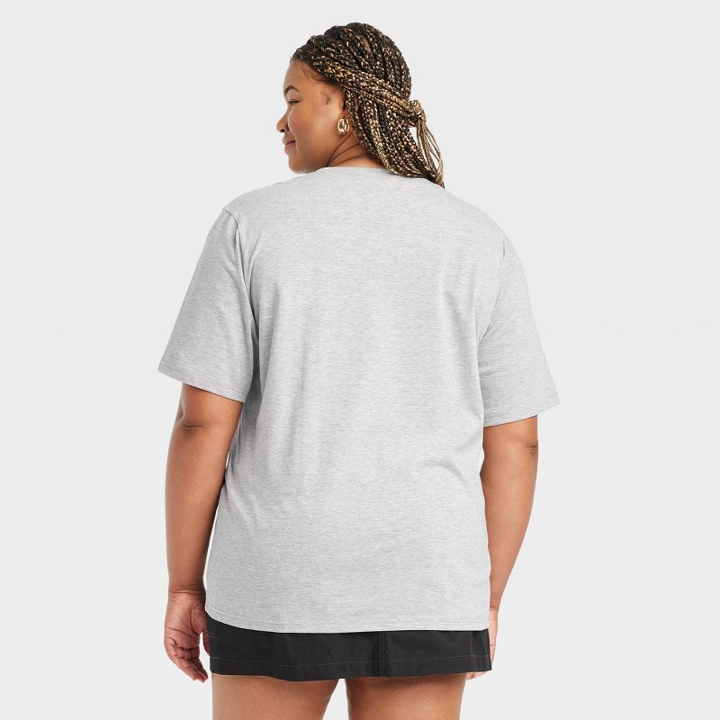 Women's Focus on the Good Oversized Short Sleeve Graphic T-Shirt - Gray, 2 of 4