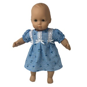 Sweet Blue Check and Cherries Nightgown for 14–16-Inch Baby Dolls - 1 of 4