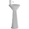 Fine Fixtures Pyramid Pedestal, Elegant One Piece Pedestal Sink - 3 of 4