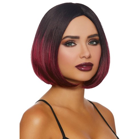 Image of Burgundy and blue ombre bob