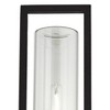 Possini Euro Design Reed 21" High Modern Outdoor Wall Light Fixture Mount Porch House Exterior Weatherproof Sand Black Finish Clear Glass Shade - 3 of 4