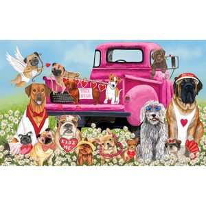Briarwood Lane Doormat 30x18 Indoor Outdoor Happy Valentine's Dogs For Valentine's Doormat - 1 of 4