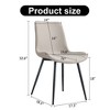 PAGED Dining Chairs with Backrest & Black Metal Legs,Armless Chairs with Curved Wide Seat for Kitchen,Living Room - 3 of 4