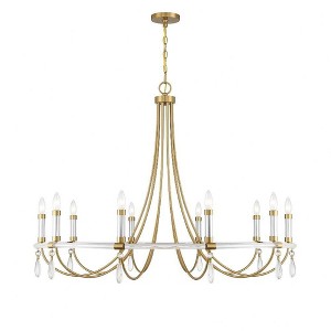 Savoy House Mayfair 10 - Light Chandelier in  Warm Brass/Chrome - 1 of 4