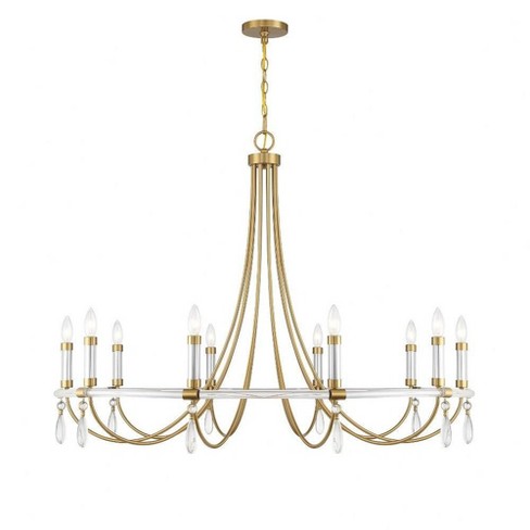 Savoy House Mayfair 10 - Light Chandelier in  Warm Brass/Chrome - image 1 of 4