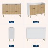 6 Drawers Dresser for Bedroom,47.2" Fluted Wood Double Dresser with Metal Handles - 3 of 4