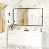 Apmir High-Strength Tempered Glass and Aluminum Alloy Framed French Cleat Mounted Wall Decor Bathroom Vanity Mirror with 5-Year Warranty - 2 of 4
