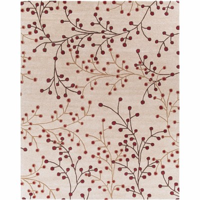 Hauteloom Elsu Beige&Burgandy Wool Rug