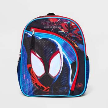 Spider-Man Miles Morales Backpack Lunch Box Key Chain Case 5 pc Set 