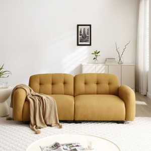 81"Cloud Sofa,Deep Seat Couch With Wooden Legs,3 Seater Sofa,Cloud Loveseat Lounge Sofa,Teddy Sofa For Living Room,Bedroom,Apartment,Office-Cuddlewood - 1 of 4
