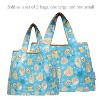 Wrapables Large & Small Foldable Nylon Reusable Shopping Bags (Set of 2), Nocturnal - 3 of 4