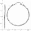 Black Bow Jewelry 2mm, 14k White Gold Diamond-cut Hoops, 45mm (1 3/4 Inch) - 3 of 4