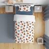 Sweet Jojo Designs Boy Toddler Bedding Set Watercolor Sports Theme Blue Brown and Orange 5pc - 2 of 4
