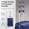 NAYSAYE Luggage Sets 4 Piece 14 20 24 28 Expandable Lightweight PP Suitcase with 4 Double 360 Degree Spinner Wheels TSA Lock, Blue, 18.3"*10.8"*29" - 4 of 4
