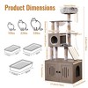 Litter Box Enclosure with Cat Tree, 2-in-1 Cat Tower, 66.9-Inch Tall Condo with Scratching Posts - 3 of 4