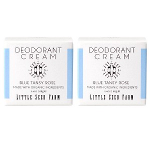 Little Seed Farm All Natural Deodorant Cream, Aluminum Free Deodorant for Women or Men - Blue Tansy Rose (2.4 oz) - (PACK OF 2) - 1 of 4