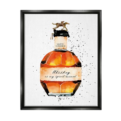 Stupell Industries Whiskey is My Spirit Animal Quote Liquor Bottle