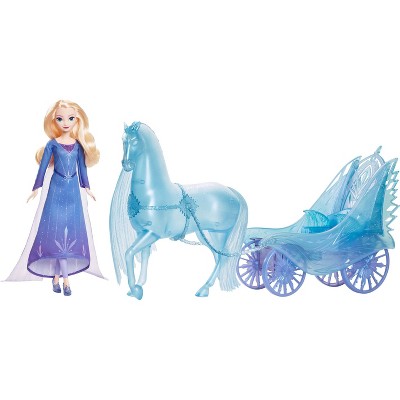 Disney Frozen Elsa Fashion Doll with Dress & Nokk with Adventure Carriage