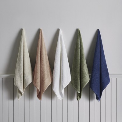 Olive Green Cotton 6-Piece Hand and Washcloth Set
