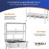 winado 36 x 21 in. Two Compartment Stainless Steel Sink with Shelves - 4 of 4