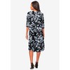 Roaman's Women's Plus Size Ultrasmooth Plus Size Boatneck Swing Dress - 3 of 4