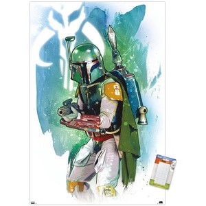Trends International Star Wars: Saga - Boba Fett - Water Color Unframed Wall Poster Prints - 1 of 4