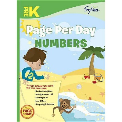 Pre-K Page Per Day: Numbers - (Paperback)