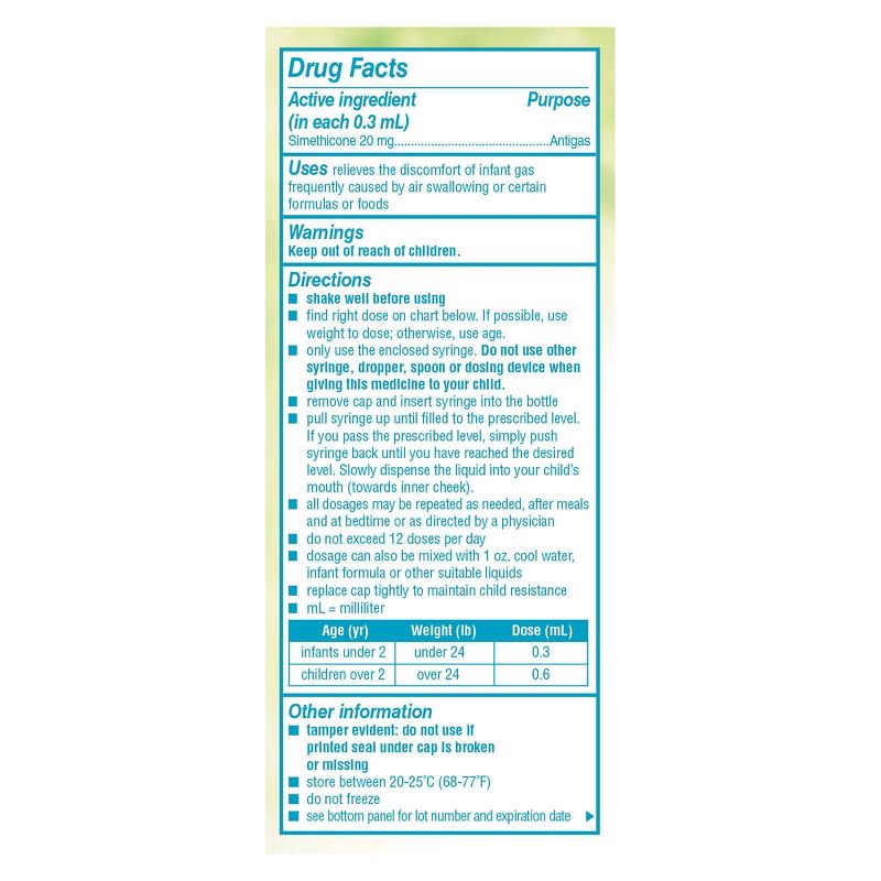 Mylicon Infant Gas Relief Colic Dye Free Drops - 1 fl oz, 3 of 11