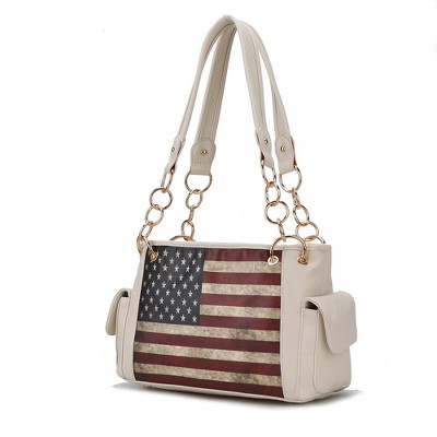 MKF Collection Alaina Vegan Leather Women’s Flag Shoulder Bag by Mia K