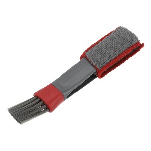 Unique Bargains Car Indoor Air-condition Clean Brush TPR 6.69" Red Gray 1 Pc - 1 of 4