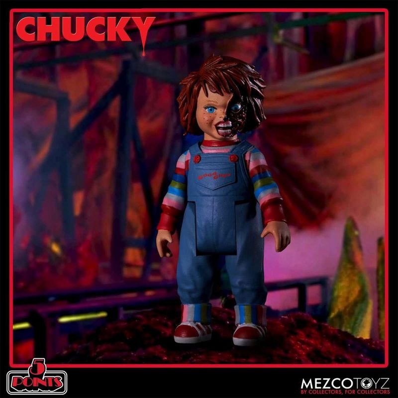 Mezco Toyz Child's Play Chucky Deluxe 5 Point Figure Set, 3 of 10